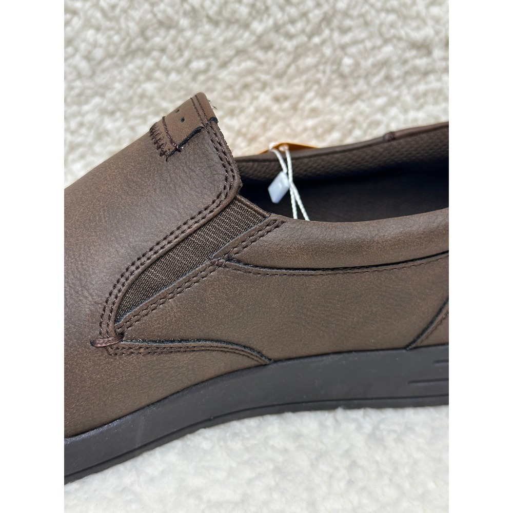 Nunn Bush Slip On Shoes 11W Brown Kore Faux Leather Loafers Casual Comfort - Picture 4 of 11